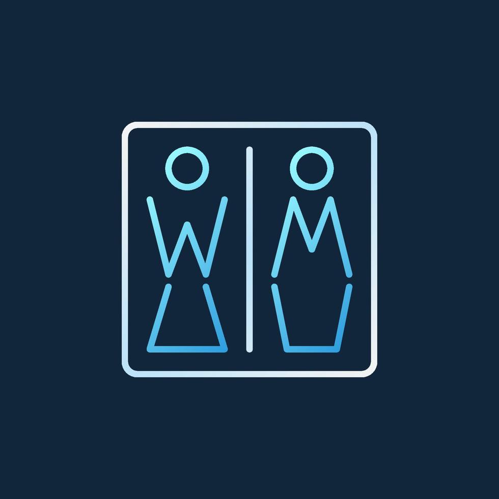 Women and Men Toilet vector creative icon in outline style