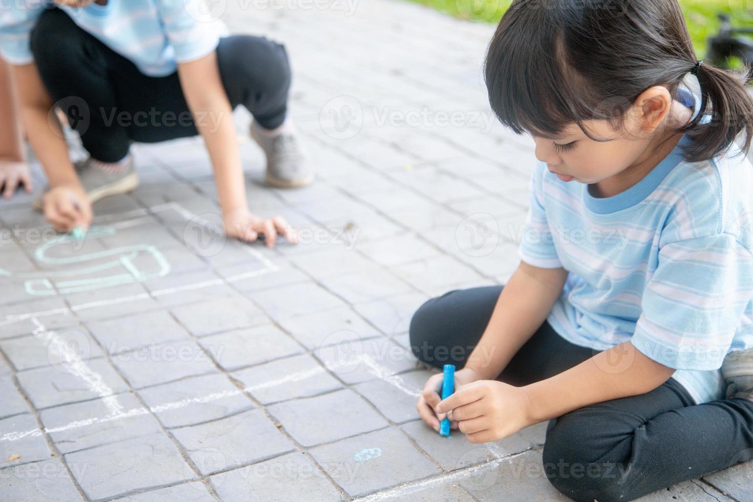 girl on the hopscotch photo