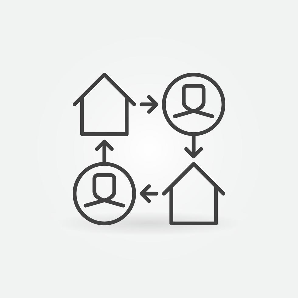 Work From Home vector thin line concept icon