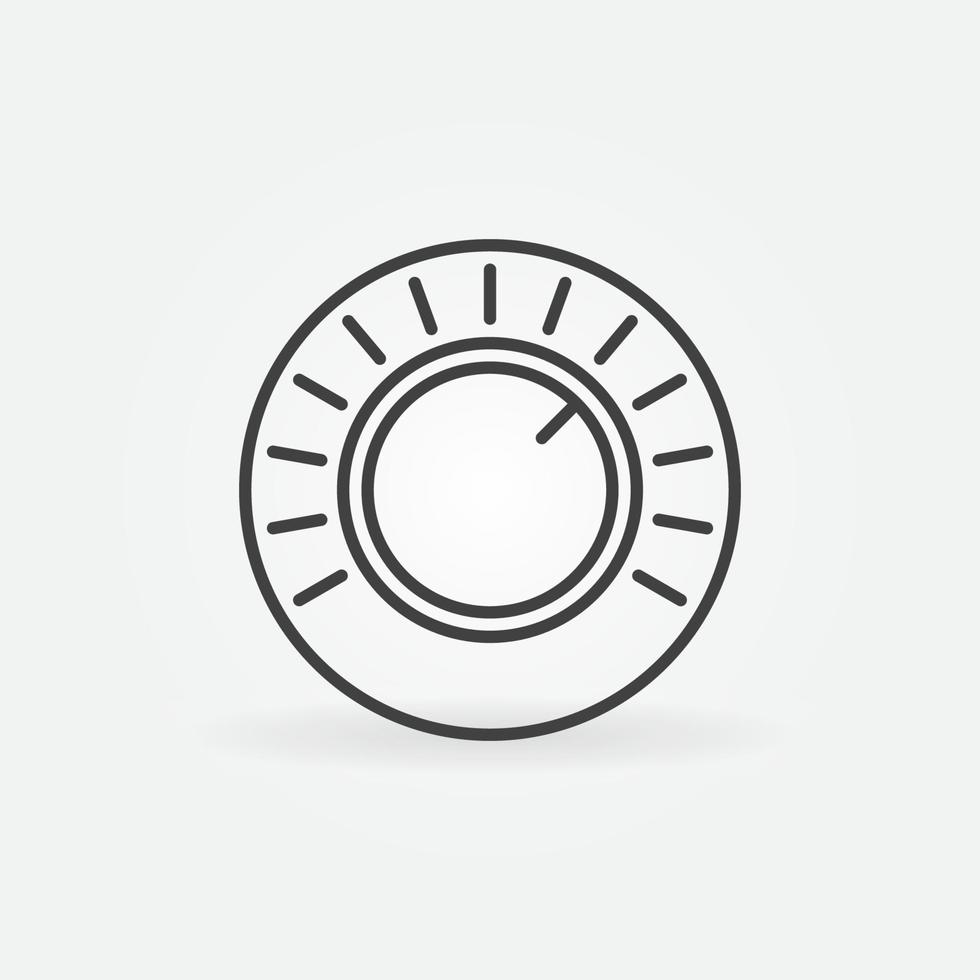 Volume Control vector concept round line icon