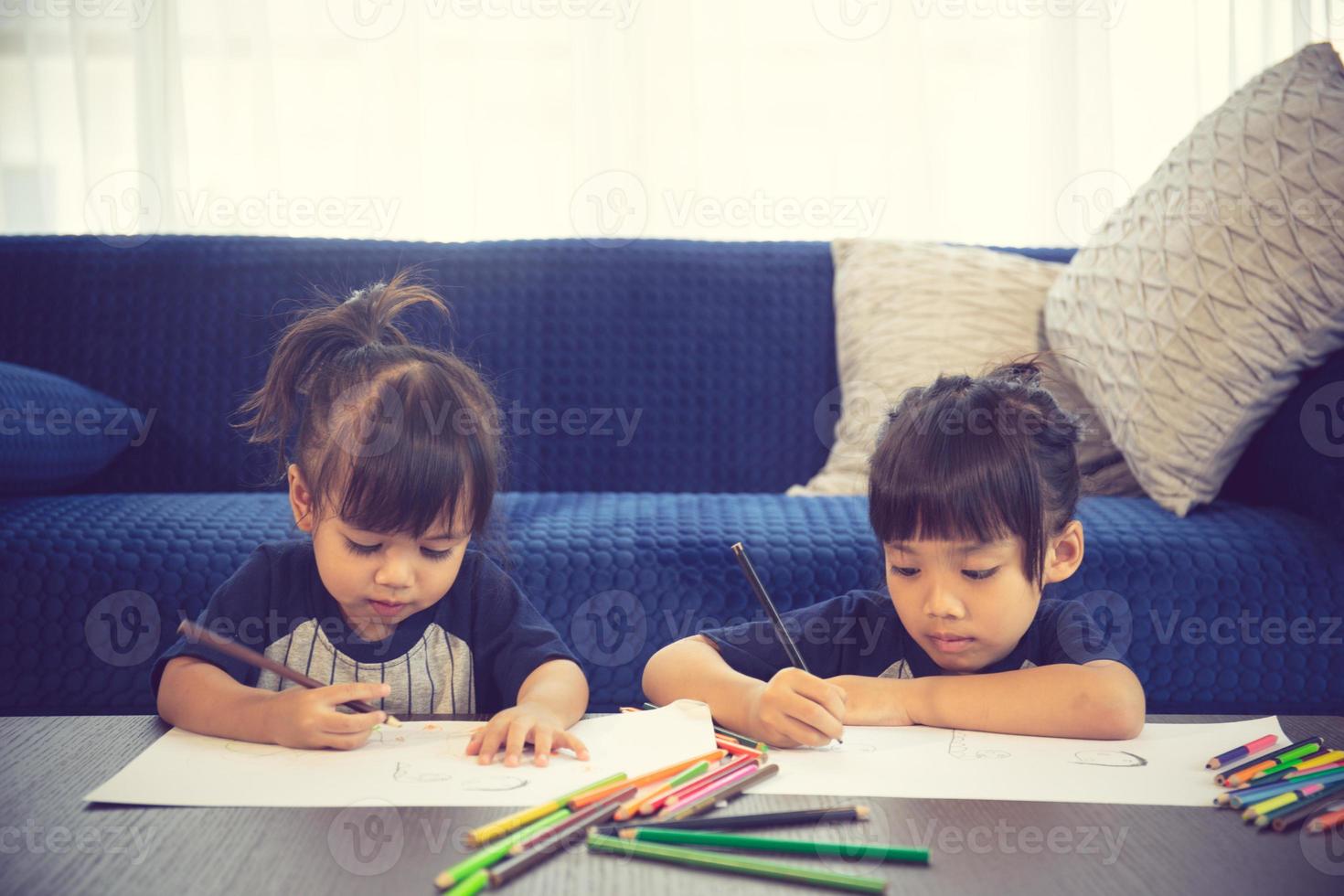 Children is drawing some idea photo