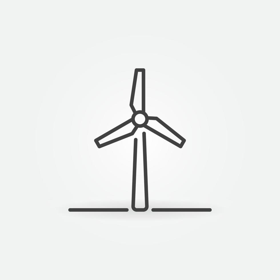 Vector Wind Turbine Power Generator outline concept icon