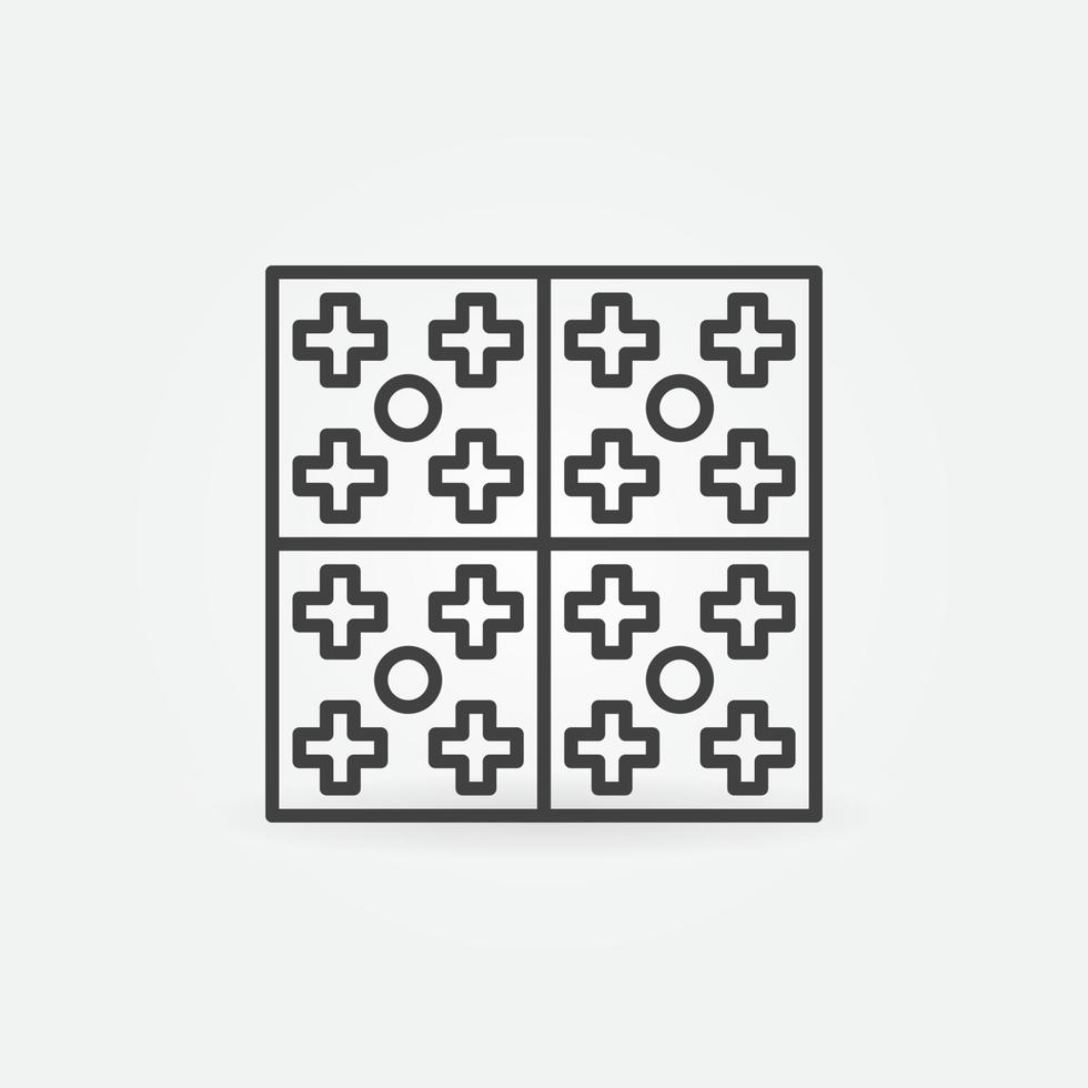 Vector Wall Tile linear concept icon