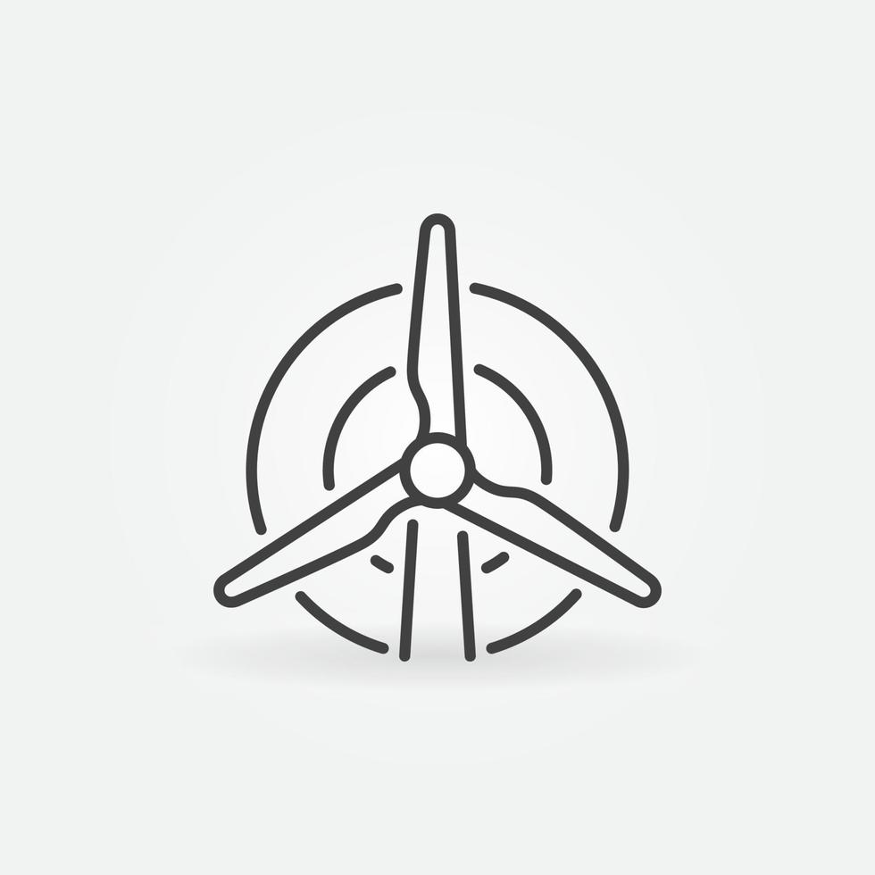 Wind Energy vector linear concept icon