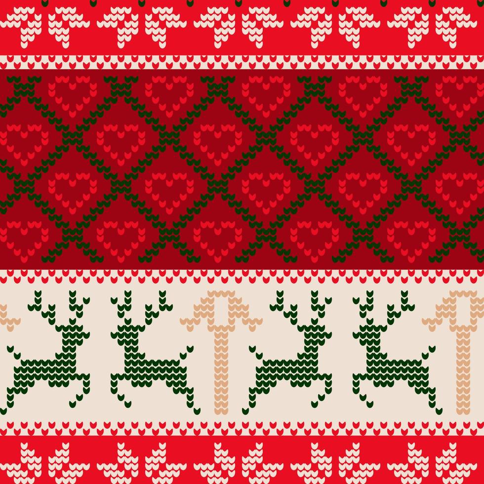 Seamless Ugly Sweater with Christmas Theme vector