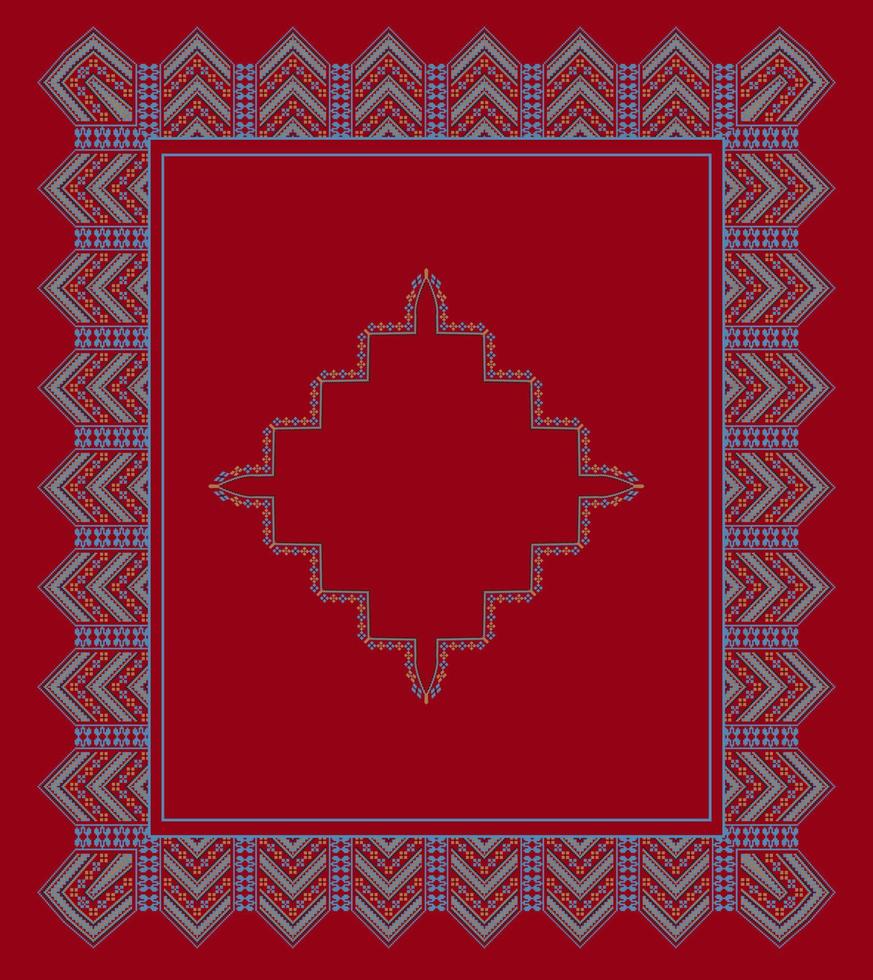 Set square frame ornamental ethnic. Vector illustration