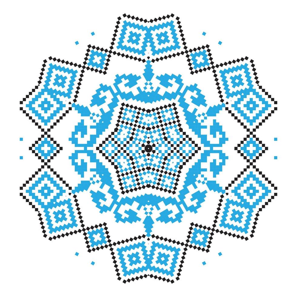 Ethnic ornament mandala pattern in different colors vector