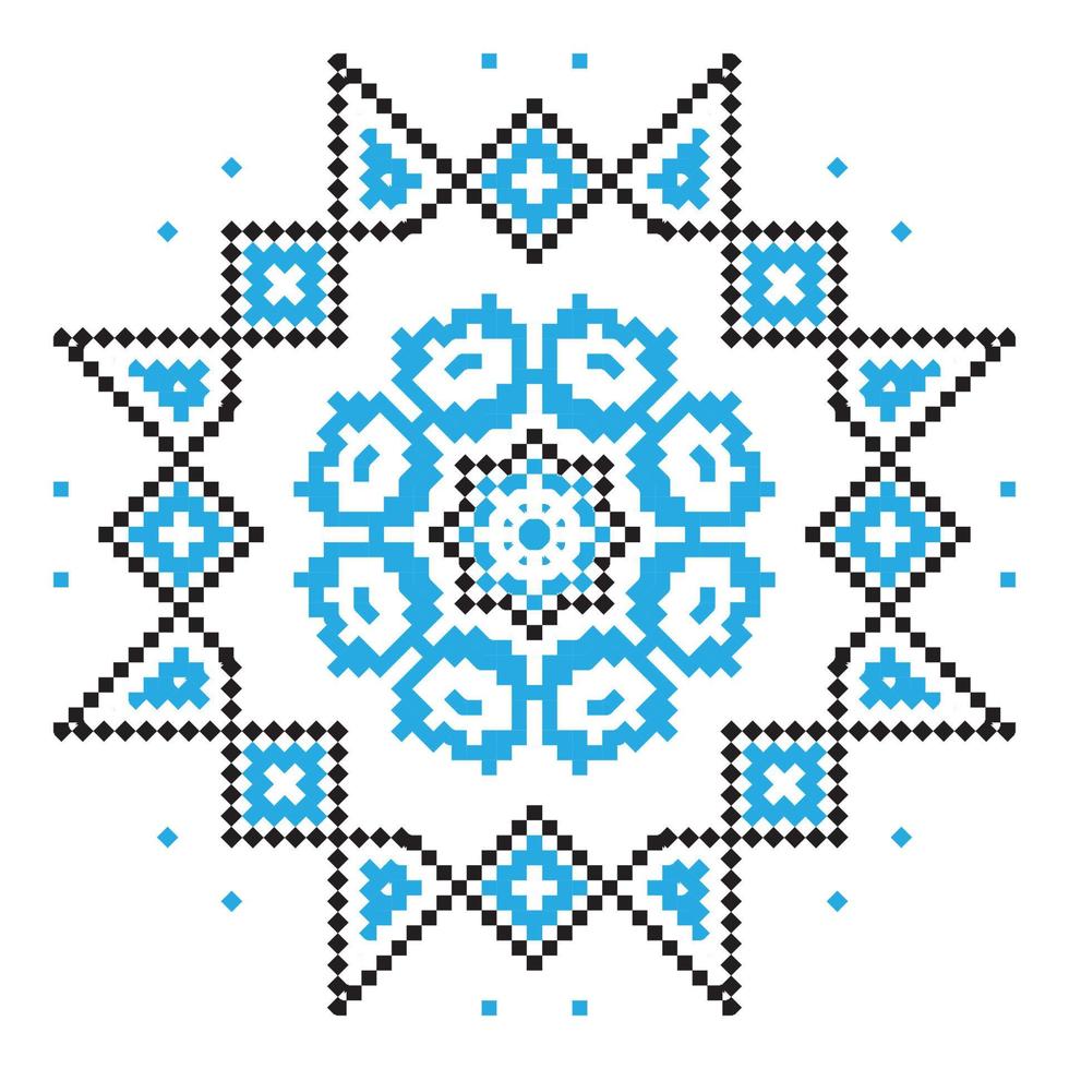 Ethnic ornament mandala pattern in different colors vector