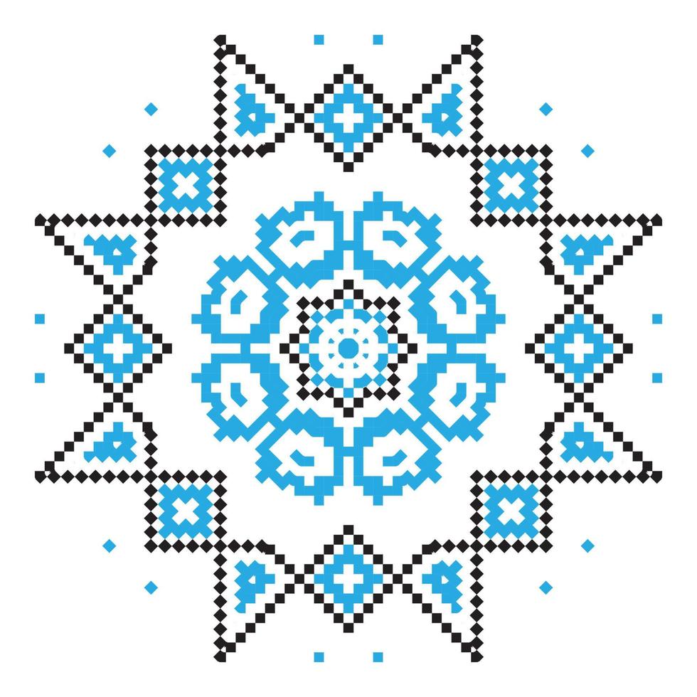 patrón de mandala de adorno étnico en diferentes colores vector