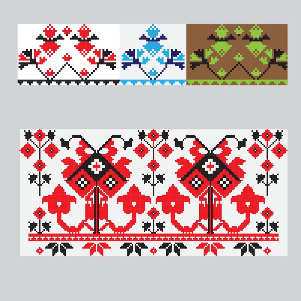 conjunto de pinceles de patrón de ornamento étnico. ilustración vectorial vector