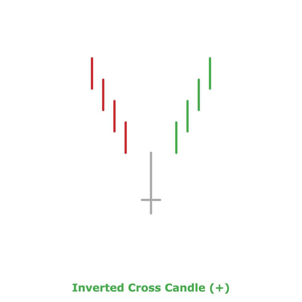 Inverted Cross Candle - Green and Red - Round vector