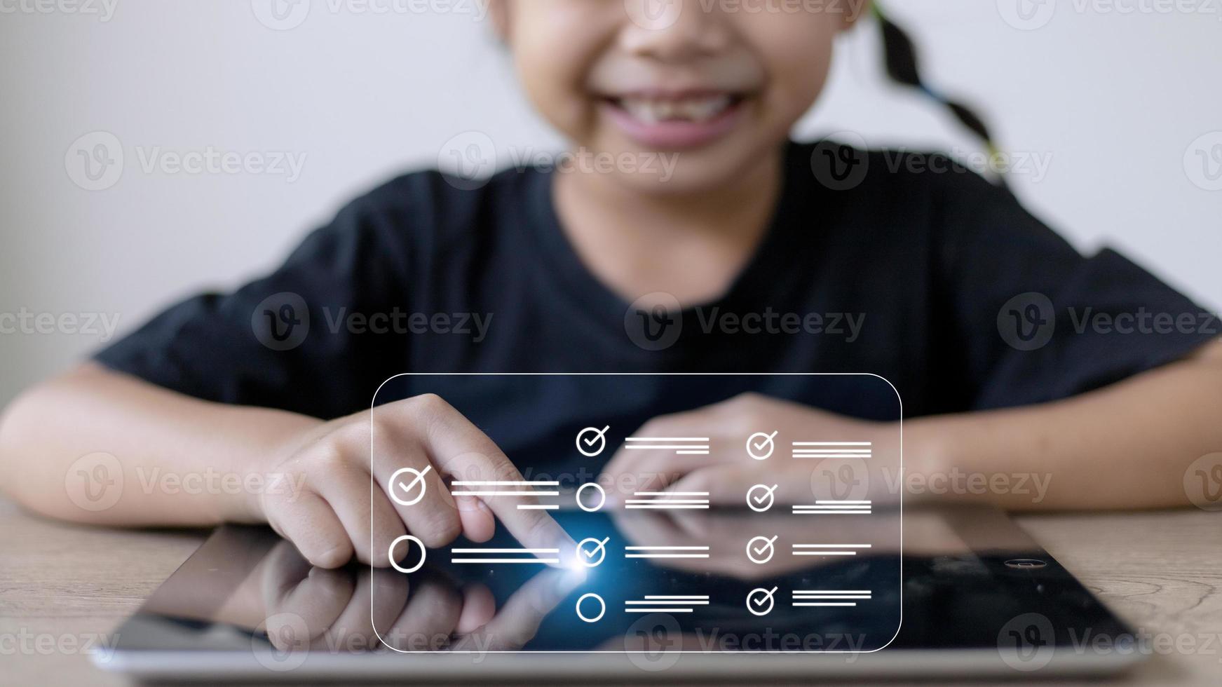 questionnaire with checkboxes, filling survey form online, answer questions of test photo