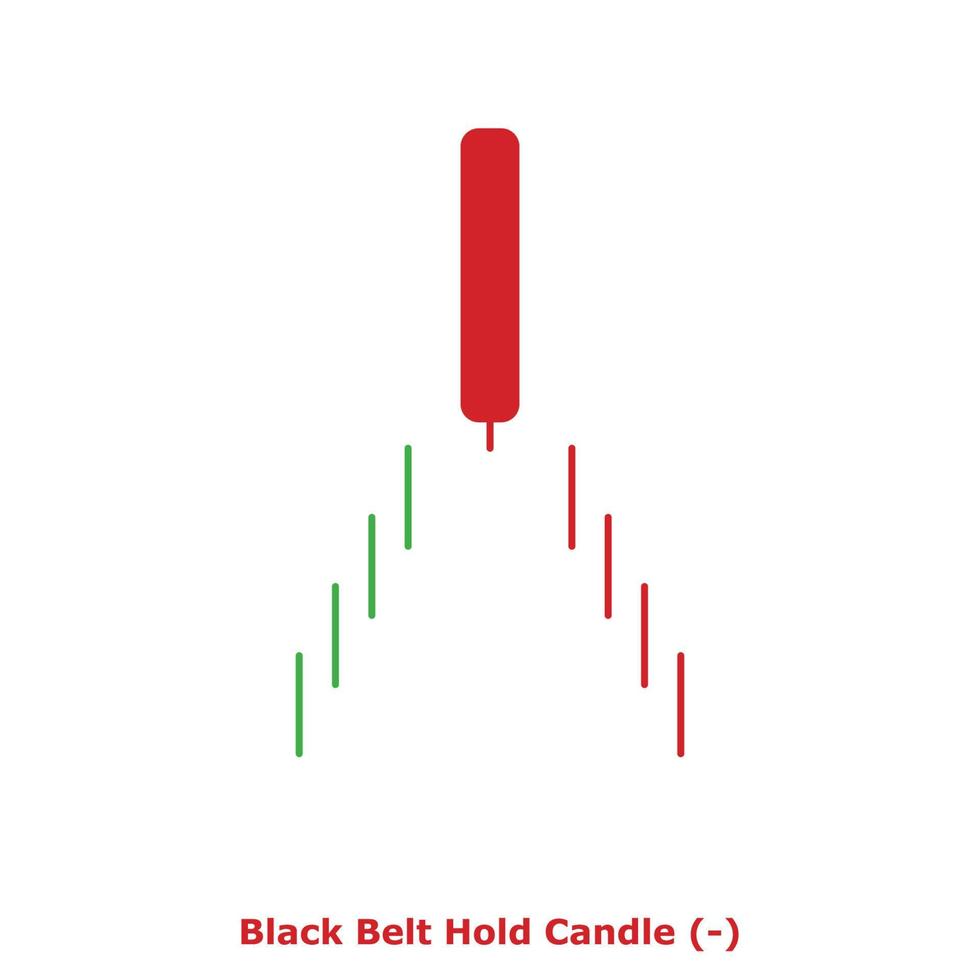 Black Belt Hold Candle - Green and Red - Round vector