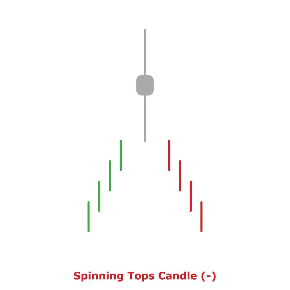 Spinning Tops Candle - Green and Red - Round vector