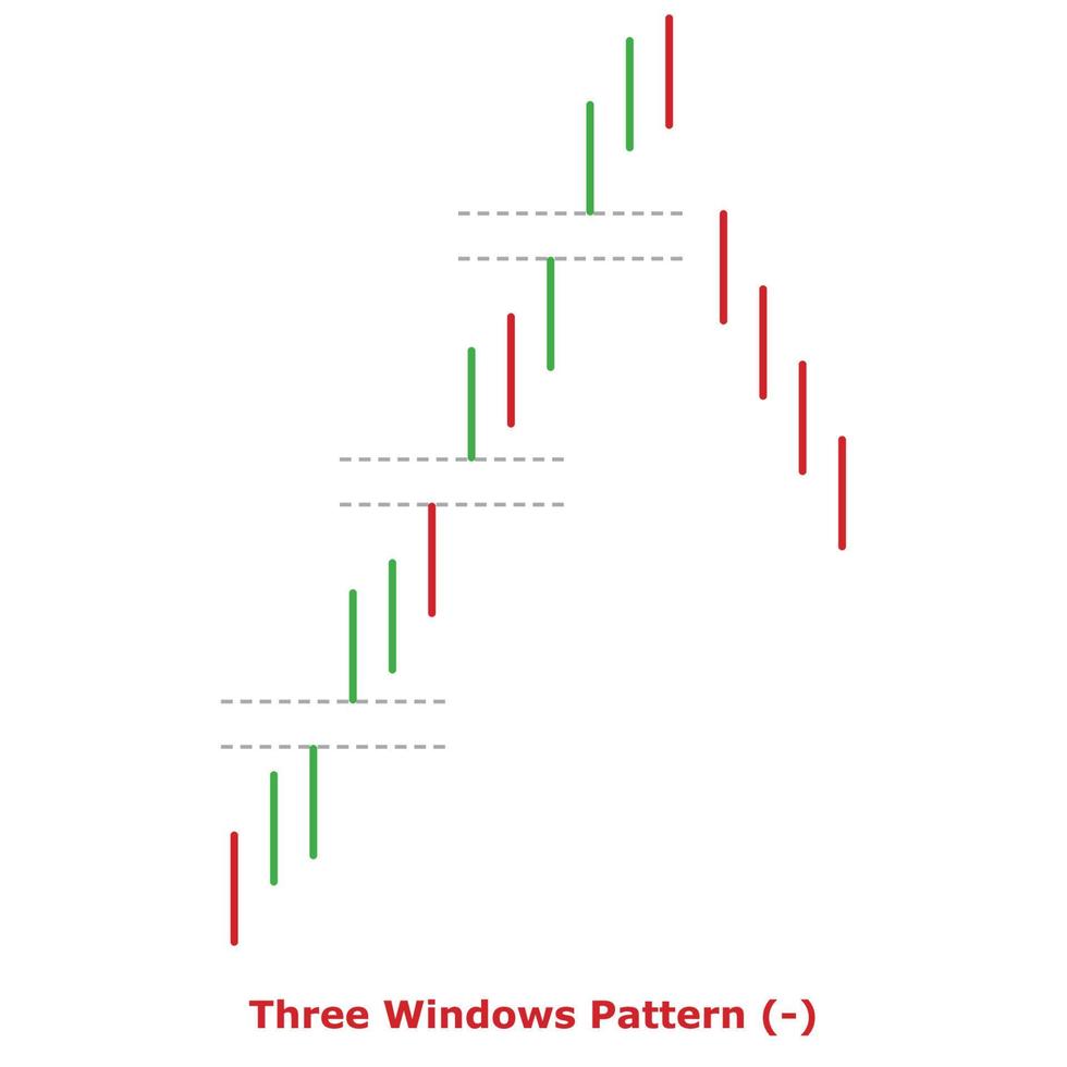 Three Windows Pattern - Green and Red - Round vector