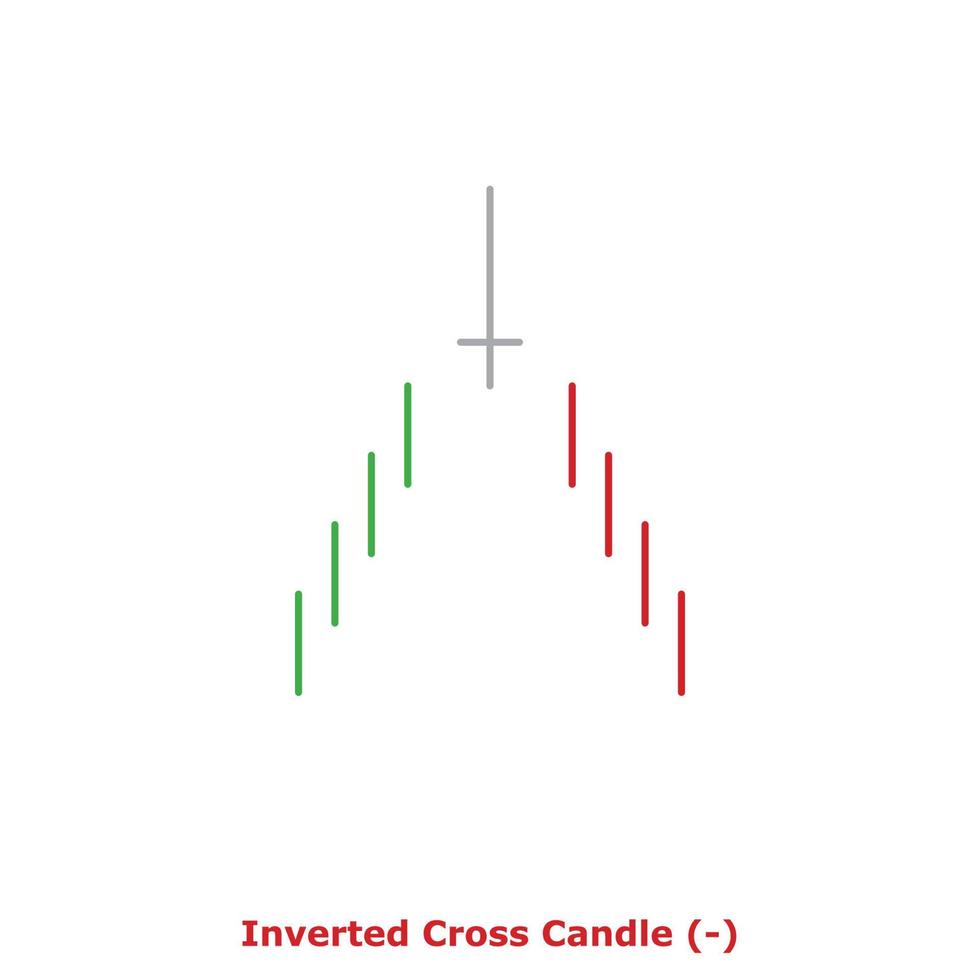 Inverted Cross Candle - Green and Red - Round vector