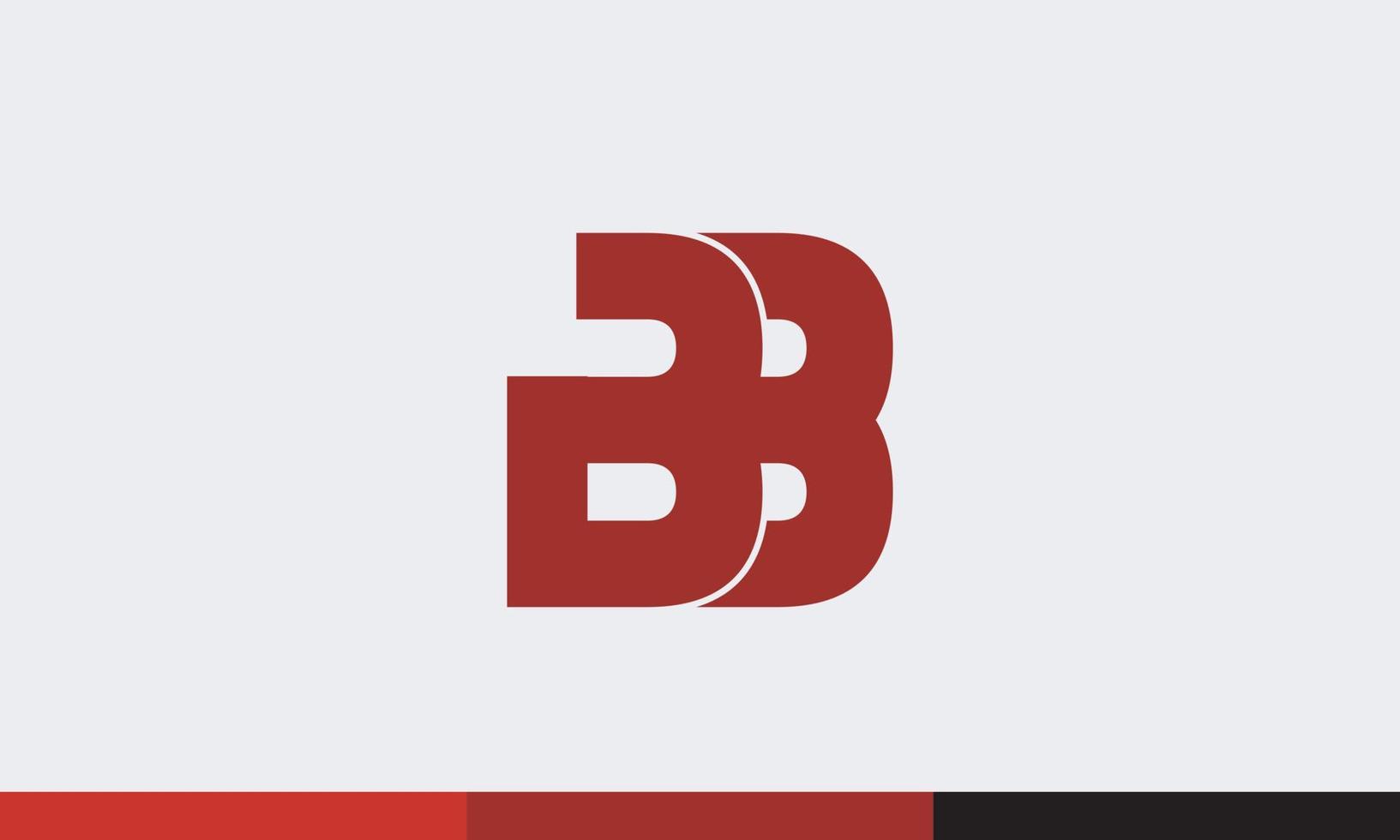Alphabet letters Initials Monogram logo BB vector