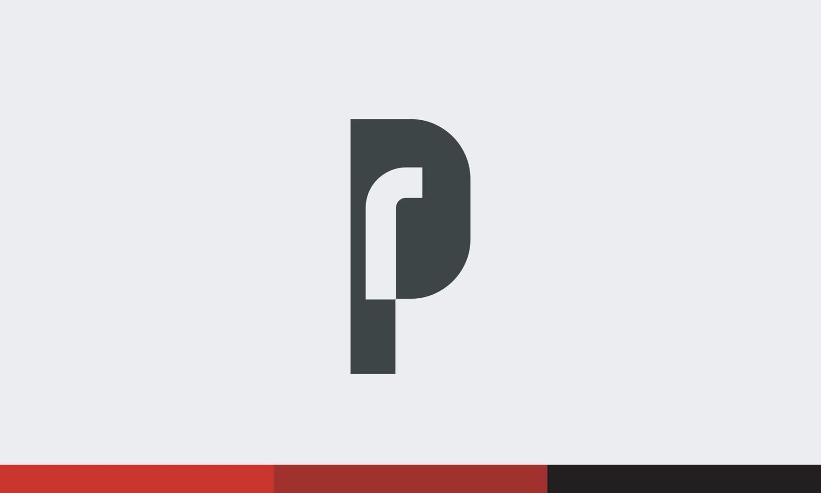 Alphabet letters Initials Monogram logo PR, RP, P and R vector