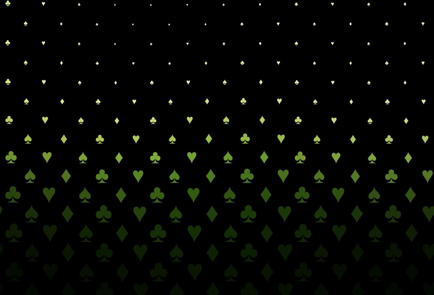 Dark green vector pattern with symbol of cards.