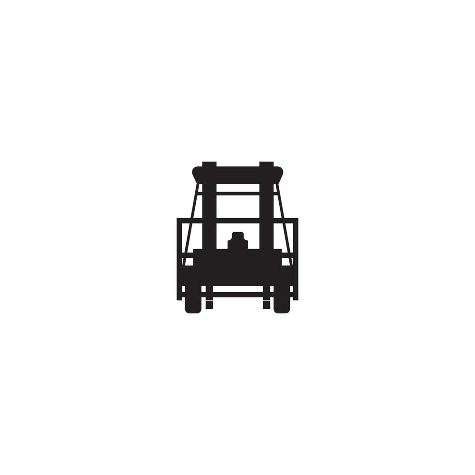 ilustración de icono de vector de plantilla de logotipo de carretilla elevadora