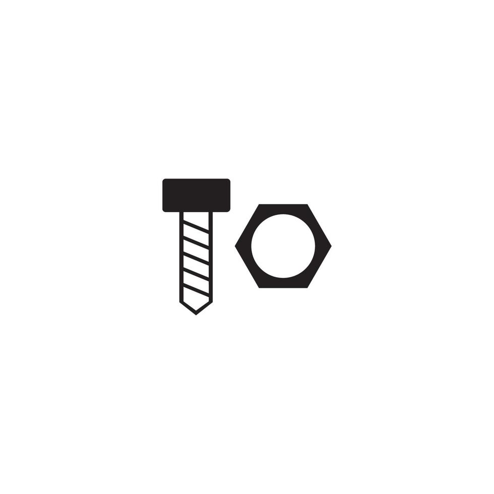 Bolt nut icon vector