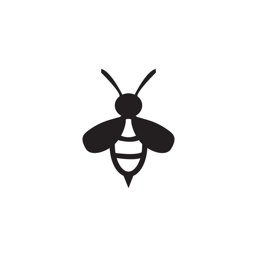 Bee icon logo, vector design