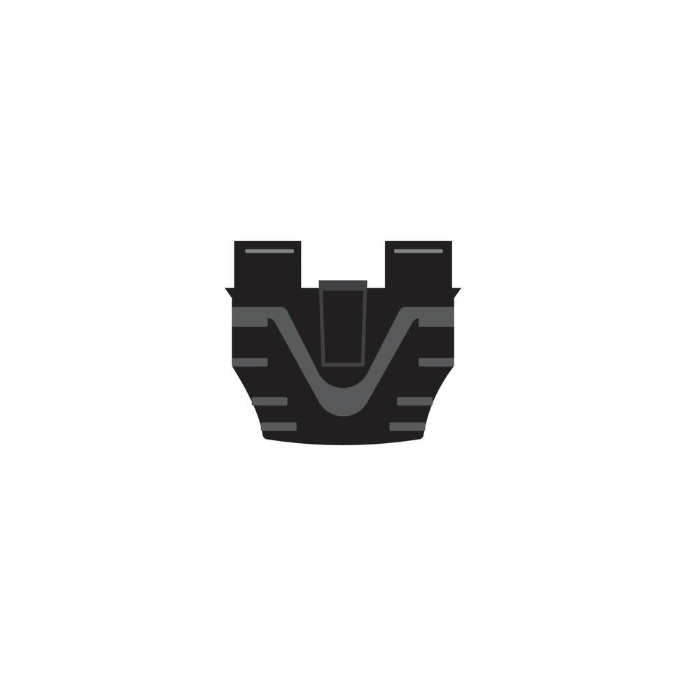 Binoculars vector icon design illustration