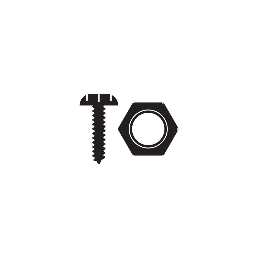 Bolt nut icon vector