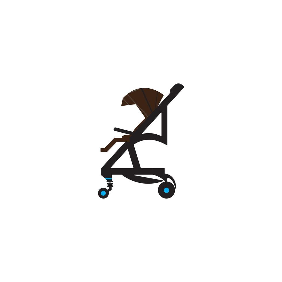 Stroller icon logo, vector design