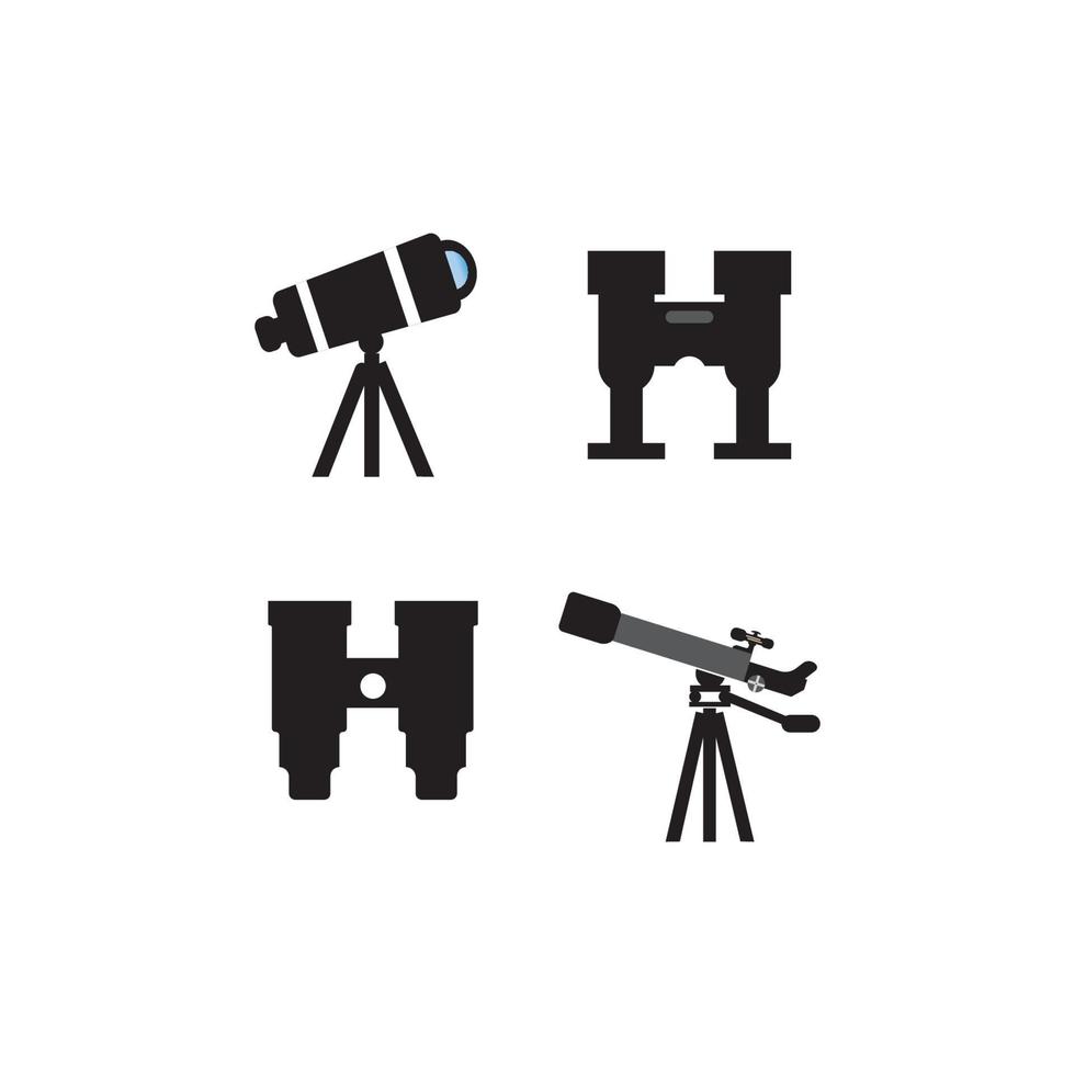 Binoculars vector icon design illustration