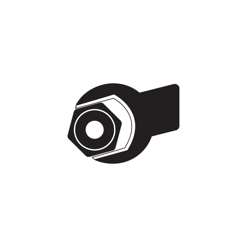 Bolt nut icon vector