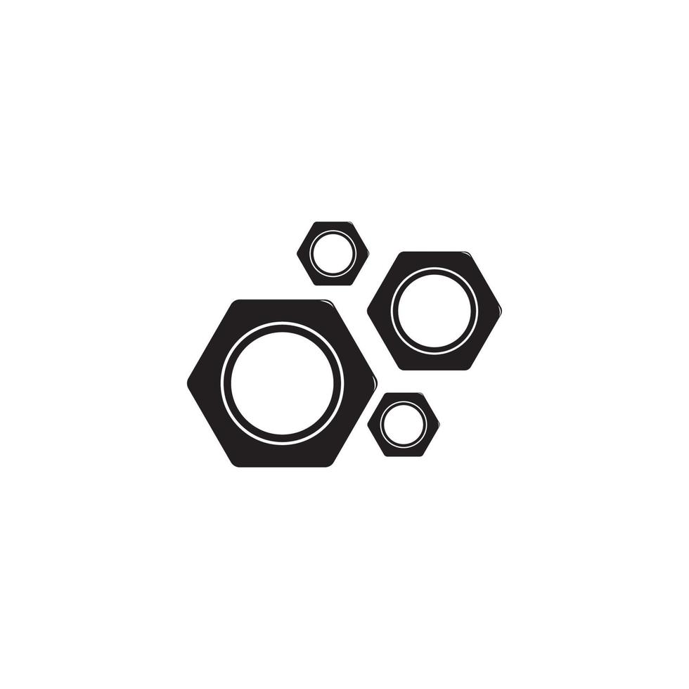 Bolt nut icon vector