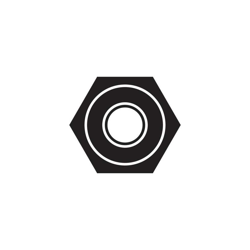 Bolt nut icon vector