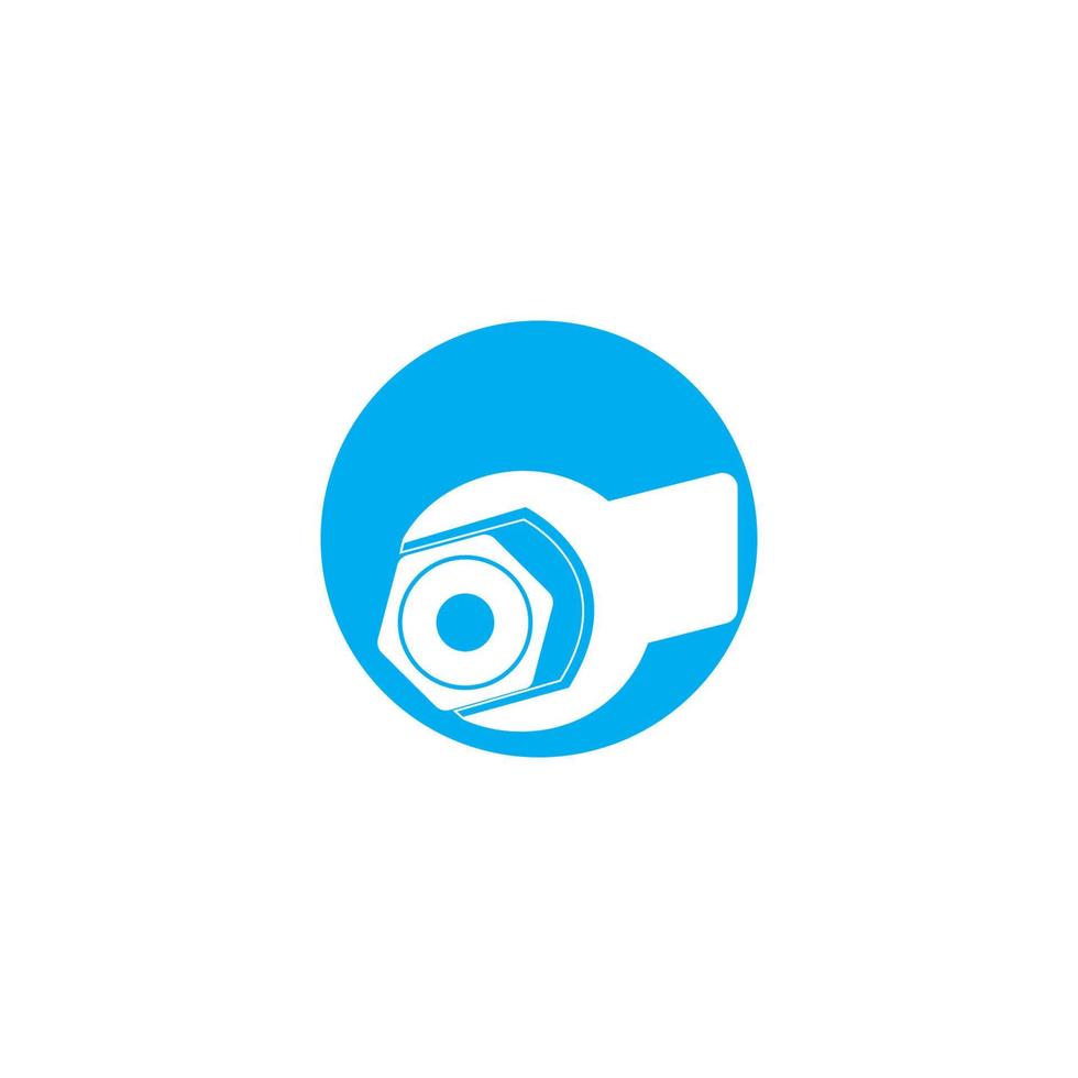 Bolt nut icon vector
