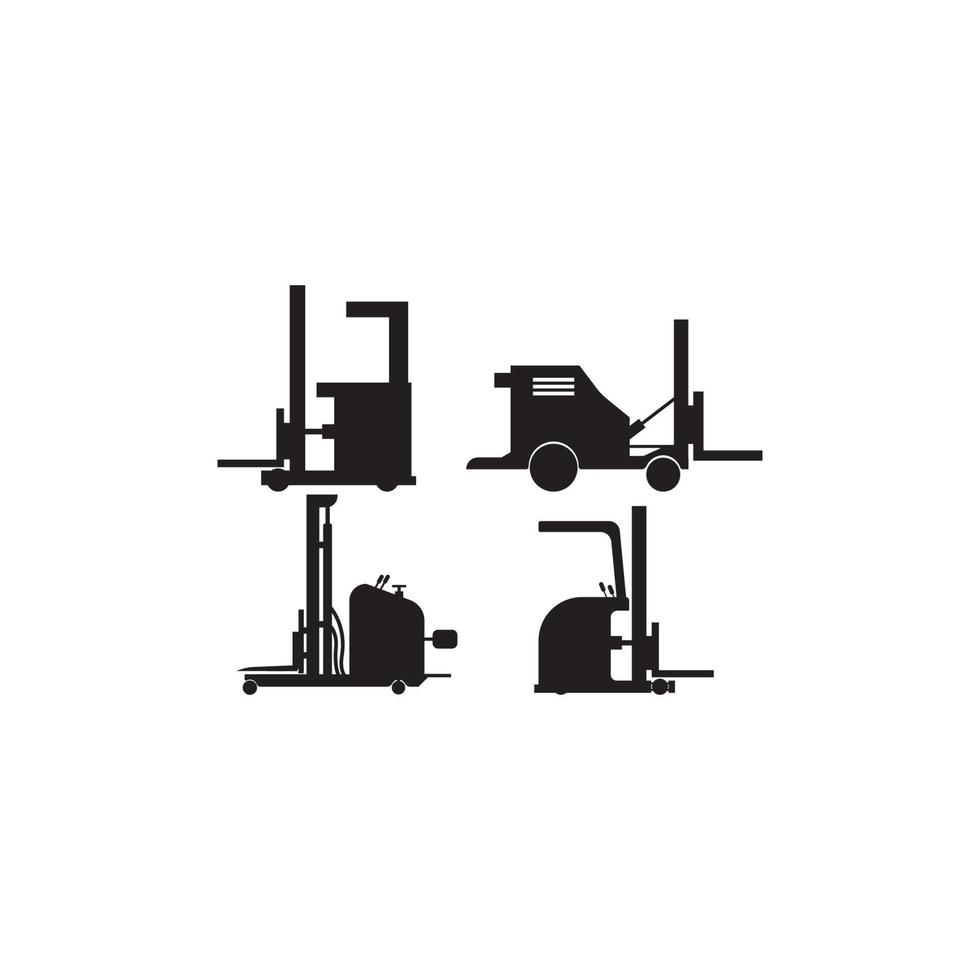 Forklift logo template vector icon illustration