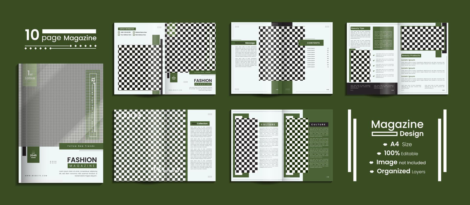 Minimal corporate Annual Report brochure template design with abstract shapes vector