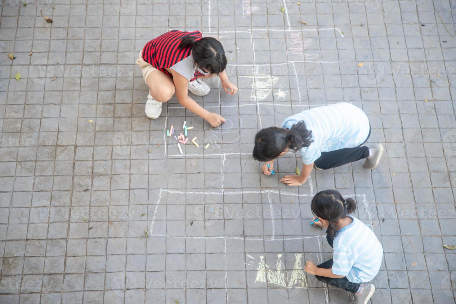 girl on the hopscotch photo