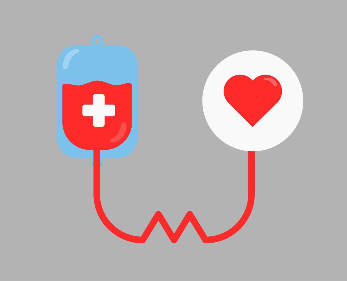 blood donor object flat ilustration vector