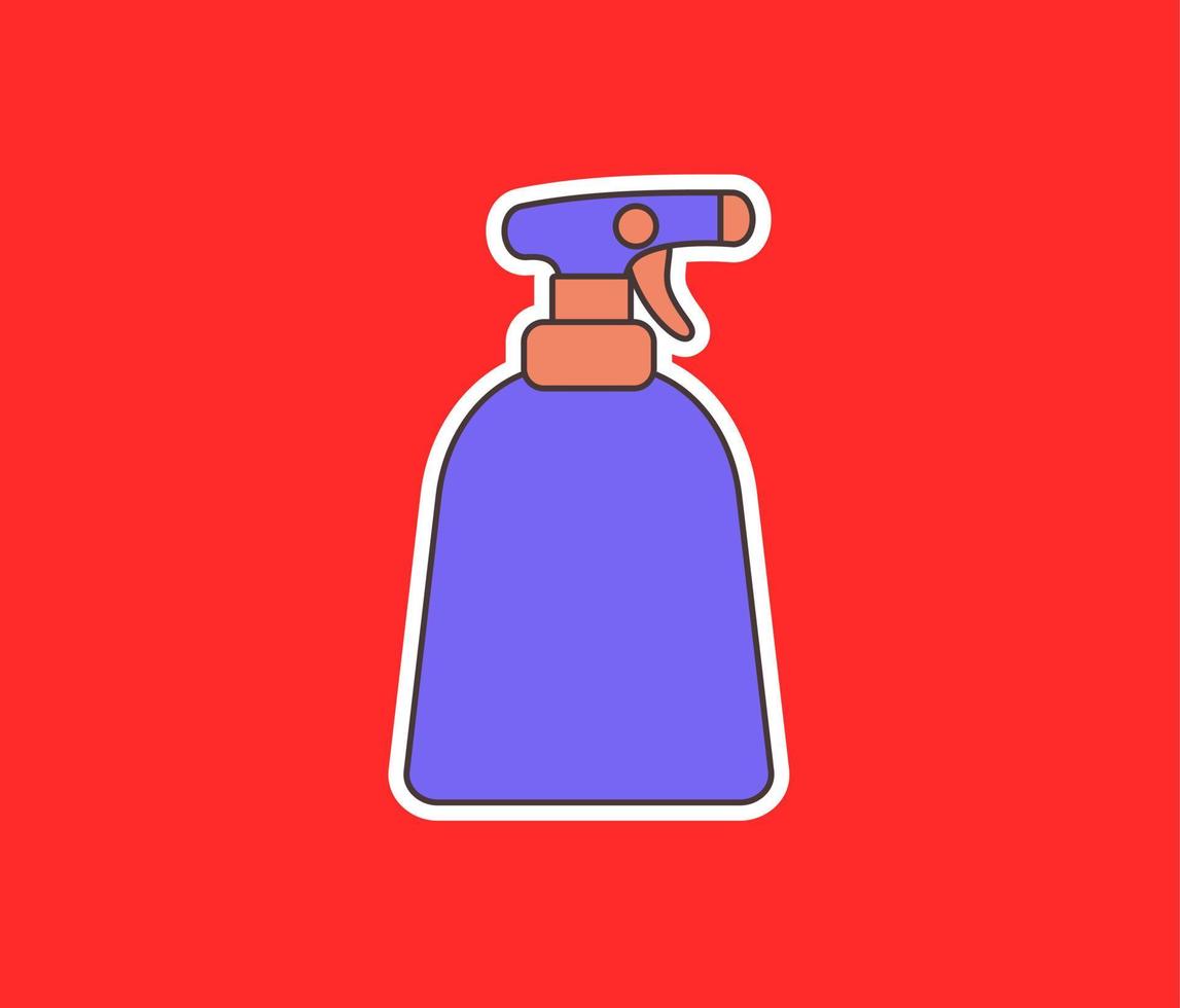 disinfectant spray hygiene equipment sticker vector