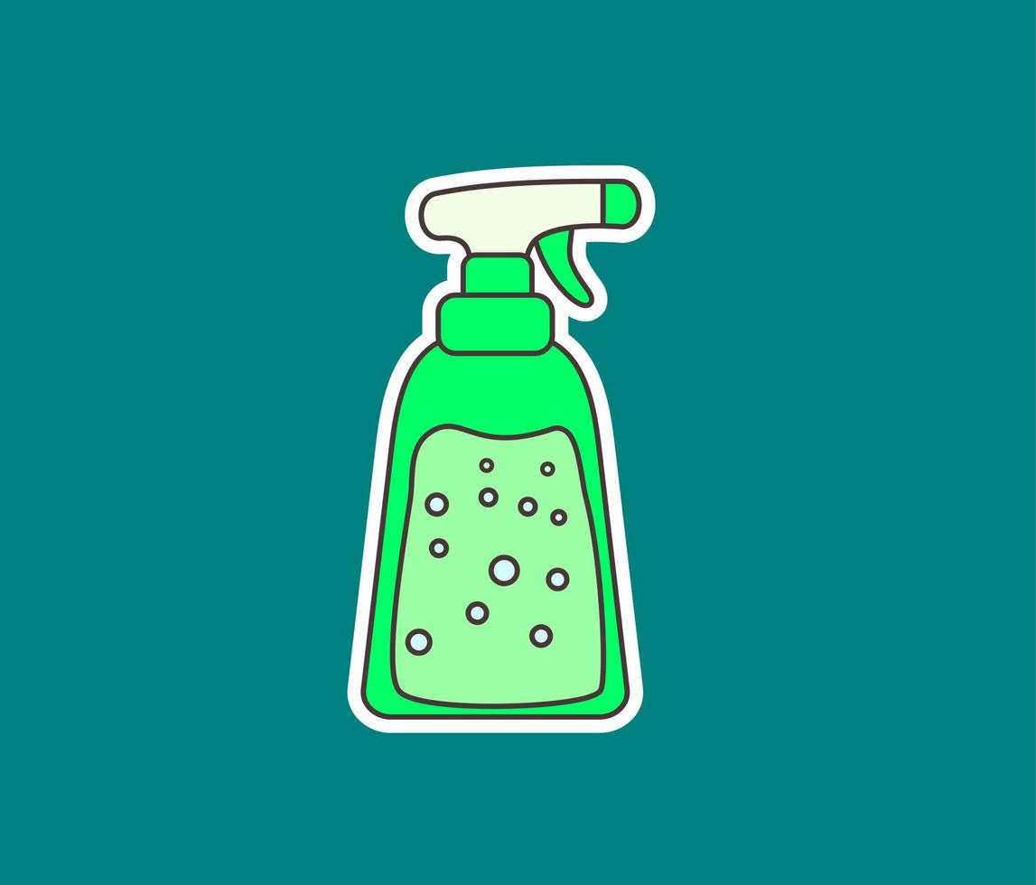 disinfectant spray hygiene equipment design sticker vector