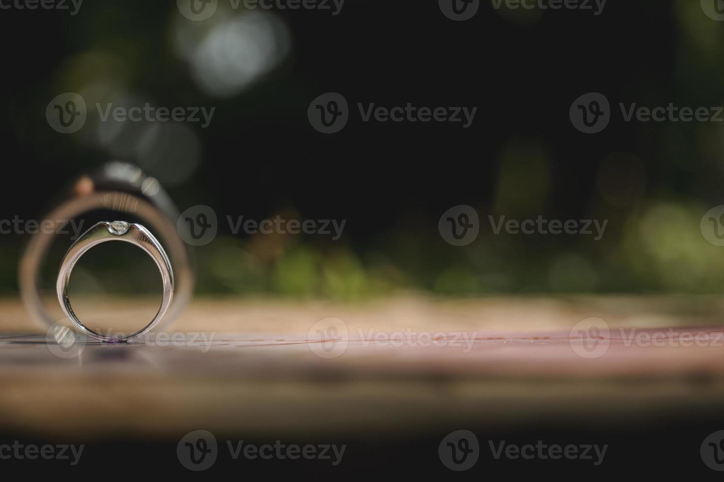 anillos de boda, estilo de imagen vintage foto