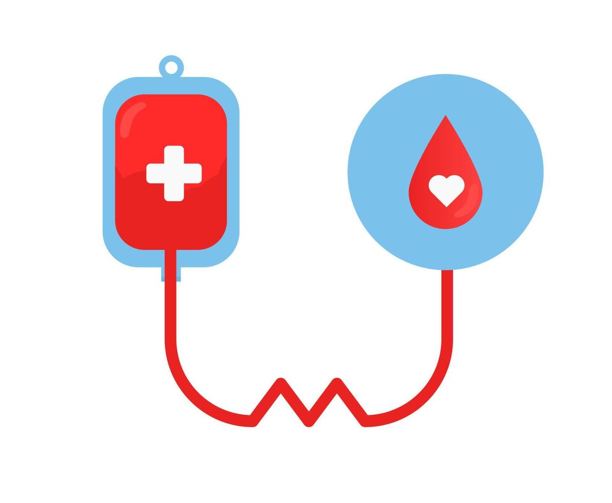 blood donor object design flat ilustration vector