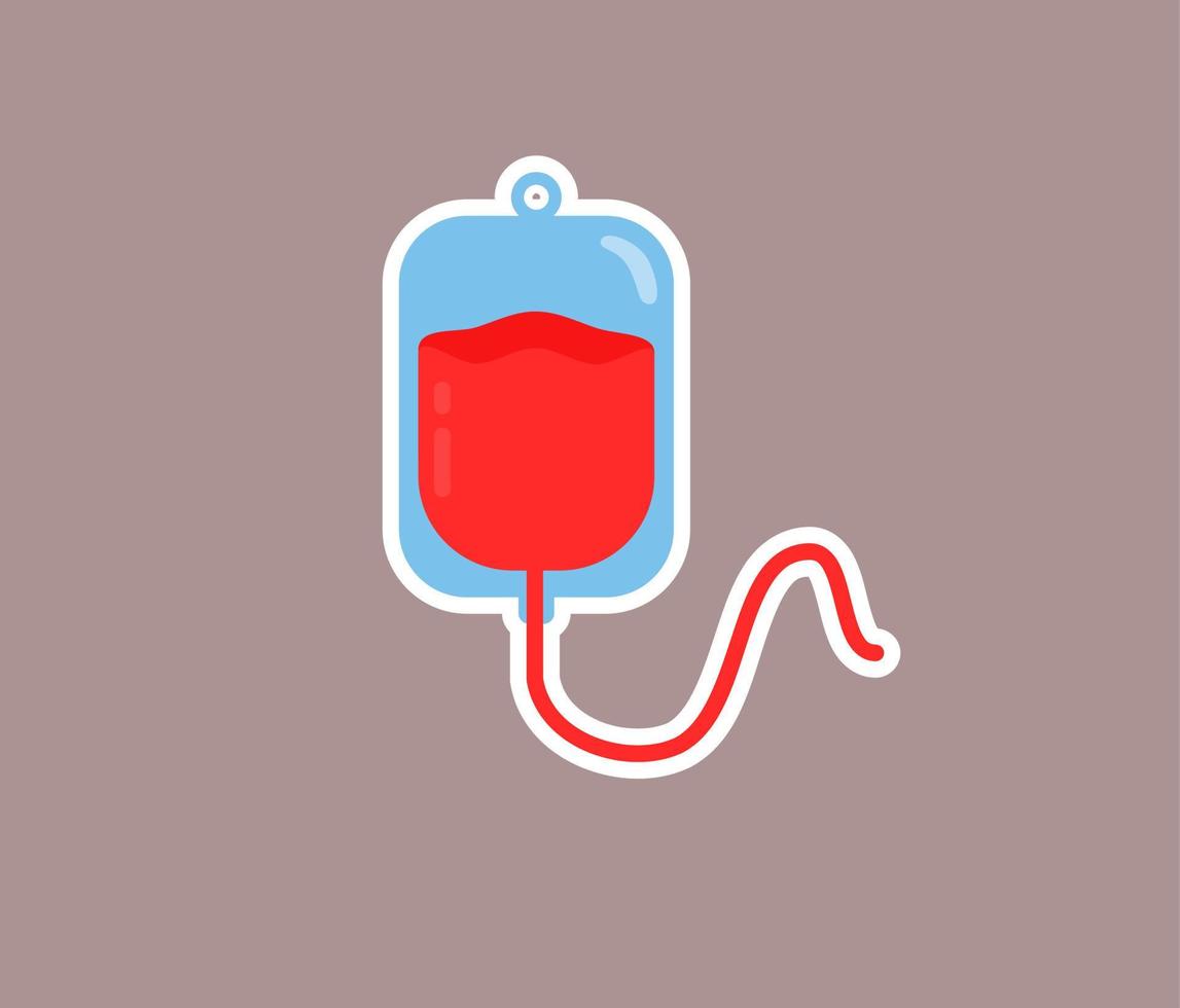 blood donor object design flat sticker concept vector