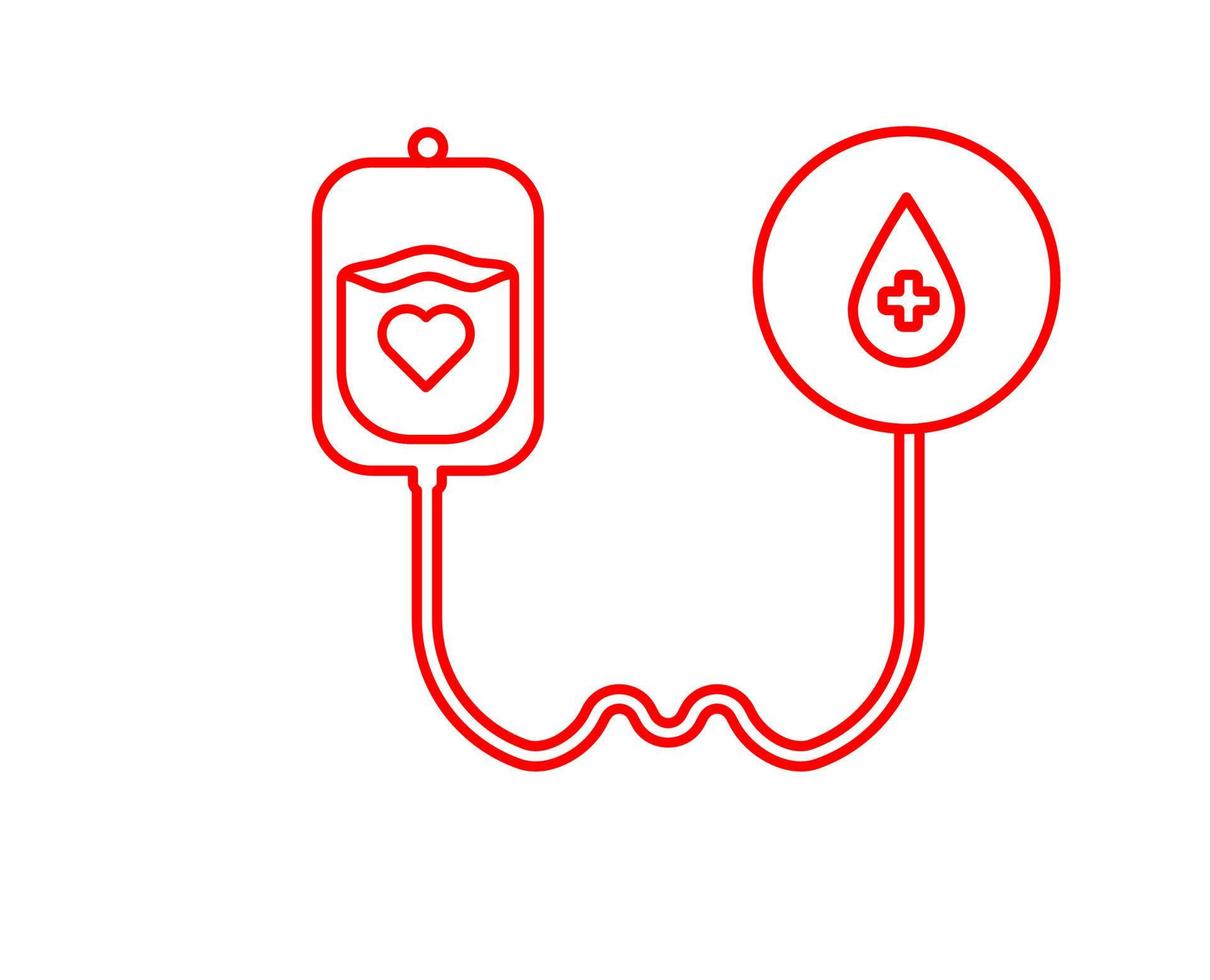 blood donor design line concept vector