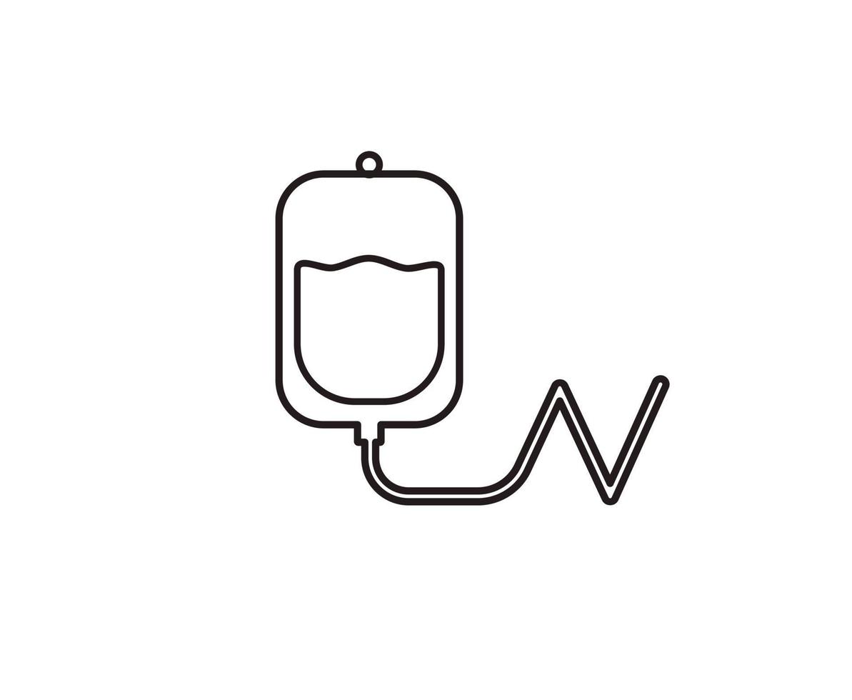 blood donor design line icon concept vector