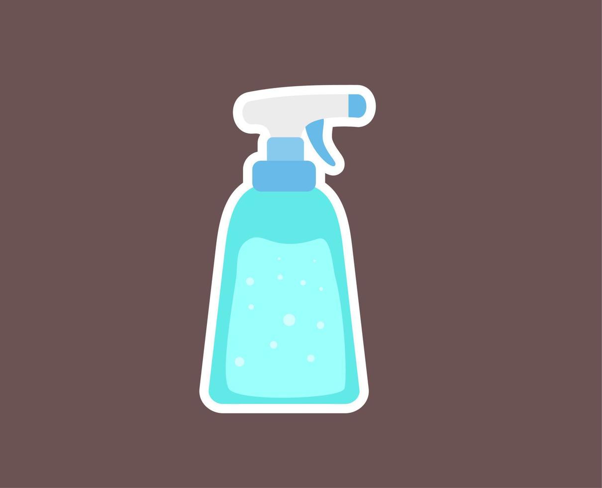 disinfectant spray hygiene equipment sticker vector