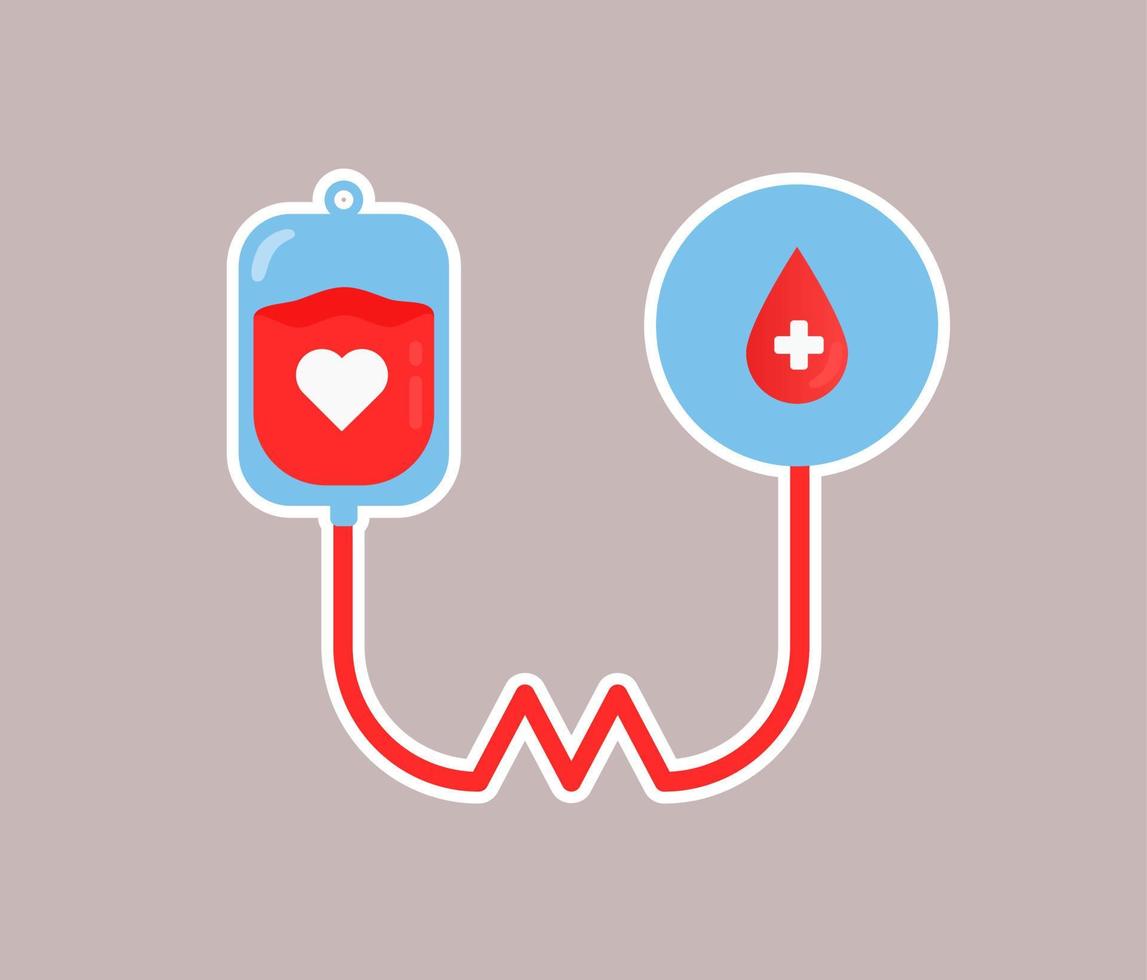 donante de sangre vector clipart concepto