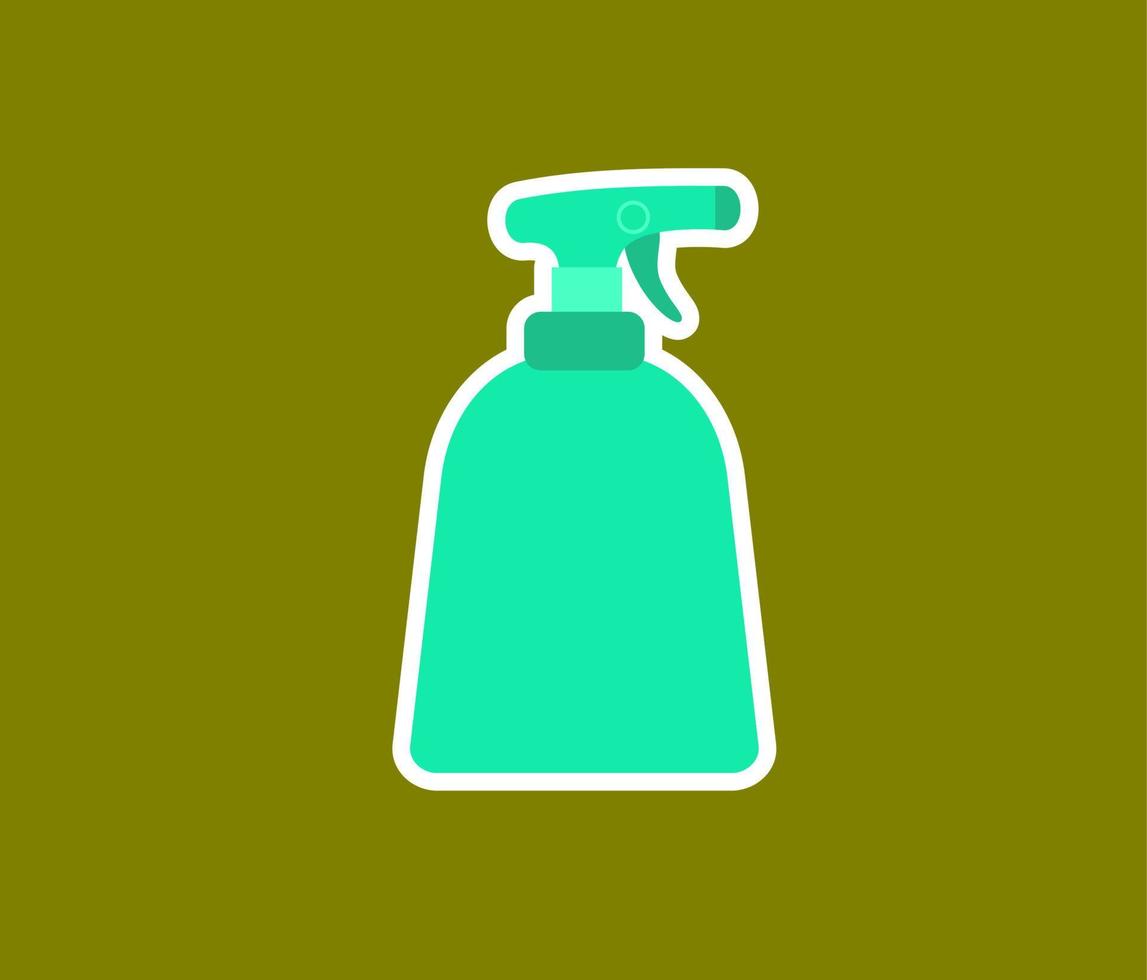 disinfectant spray hygiene equipment sticker isolated vector