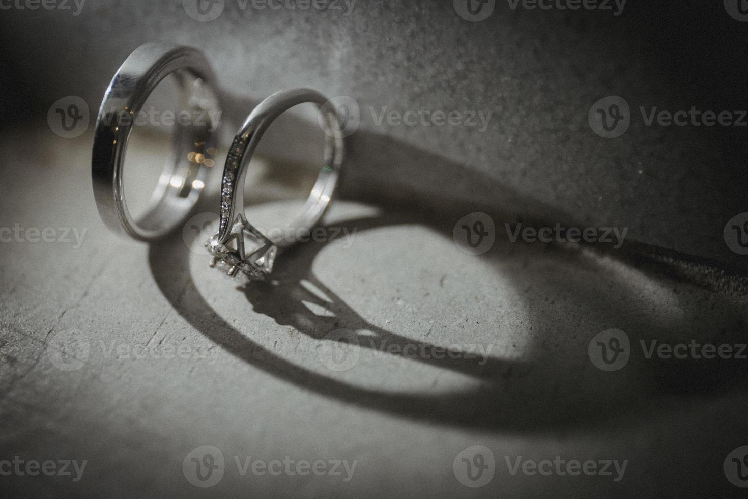 wedding rings,vintage picture style - Image photo