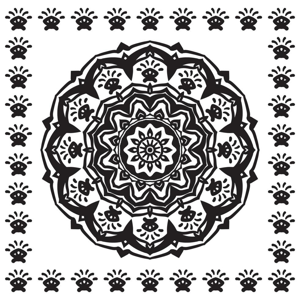 mandala abstracto ojos trippy decoración redonda tradicional vector